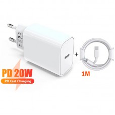 Charger Apple Power Adapter 20W USB Type-C + Cable for fast charging and data transfer iPhone iPad 2.4A/20W Apple Lightning to USB Type-C 1m Charger Apple Power Adapter 20W USB Type-C + Cable for fast charging and data transfer iPhone iPad 2.4A/20W Apple Lightning to USB Type-C 1m