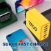 Сетевое зарядное устройство Блок питания для телефона Maerknon 65W 4 USB + 2 Type-C Быстрая зарядка PD+QC3.0 Блок зарядки для Samsung, IPhone, Xiaomi, Redmi, Huawei, Realme