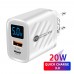 Сетевое зарядное устройство Блок питания для телефона Maerknon 20W 1 USB A + 1 USB Type-C Быстрая зарядка PD+QC3.0 Блок зарядки для Samsung, IPhone, Xiaomi, Redmi, Huawei, Realme Сетевое зарядное устройство Блок питания для телефона Maerknon 20W 1 USB A + 1 USB Type-C Быстрая зарядка PD+QC3.0 Блок зарядки для Samsung, IPhone, Xiaomi, Redmi, Huawei, Realme