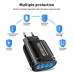 Сетевое зарядное устройство Блок питания для телефона USLION BK-385 с 4 USB-портами 48W Быстрая зарядка QC 3.0 Блок зарядки для Samsung, IPhone, Xiaomi, Redmi, Huawei, Realme