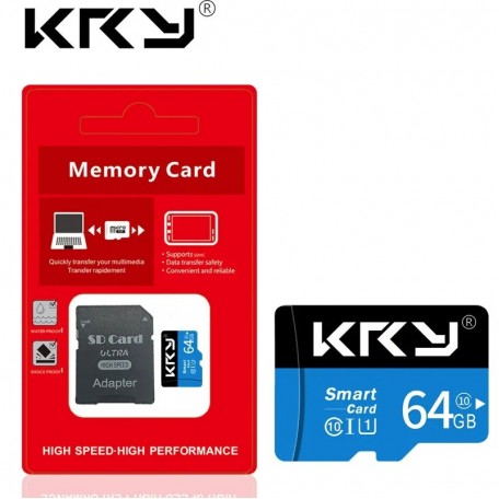 Карта памяти KRY MicroSDXC Smart Card A1 64GB Class 10 90MB/S + SD адаптер