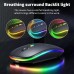 Беспроводная мышка Magic RGB подсветка USB зарядка бесшумная со встроенным аккумулятором Bluetooth+2.4G