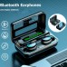 Беспроводные наушники TWS F9-5 с зарядным кейсом павер банком вакуумные bluetooth 5.1 с RGB LED цифровой дисплей подсветкой и шумоподавлением