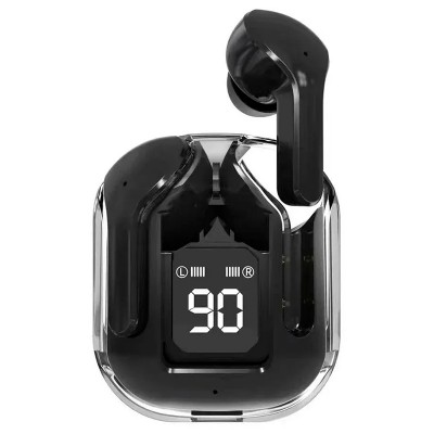 Беспроводные наушники TWS T2 с прозрачным зарядным кейсом вакуумные bluetooth 5.0 LED цифровой дисплей