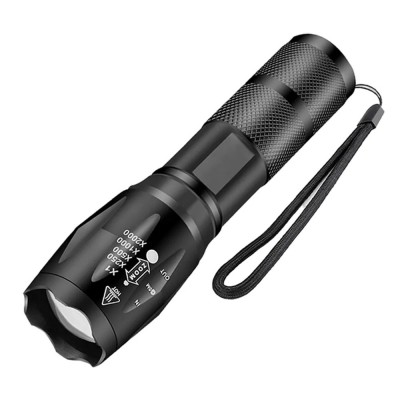 Фонарик светодиодный LED Flashlights с 3 режимами на батарейках ААА 3 шт. или аккумуляторной Li-ion 1 шт. 18650