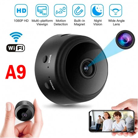Мини Камера IP Видеонаблюдение Wi-Fi FullHD 1080 Action Camera A9 Беспроводная C Датчиком движения скрытого наблюдения