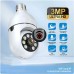Умная поворотная 3MP 4XЗум Wi-Fi камера лампочка в цоколь E27 для видеонаблюдения c отслеживанием движения Беспроводная ZS031A
