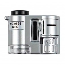 Pocket Children's Microscope with LED Light Optical 60x Portable 3xLR1130