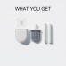 Гибкая силиконовая щетка для унитаза с держателем Cleaner Brush