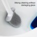 Гибкая силиконовая щетка-ершик для унитаза с держателем Cleaner Brush