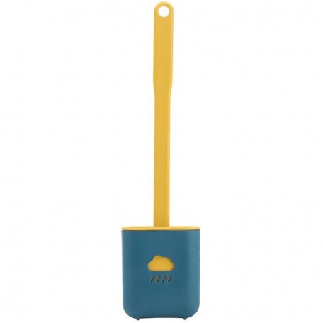 Гибкая силиконовая щетка для унитаза с держателем Cleaner Long Handle