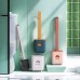 Гибкая силиконовая щетка для унитаза с держателем Cleaner Long Handle Brush
