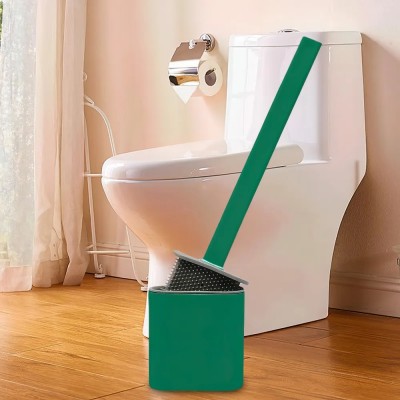 Гибкая силиконовая щетка-ершик для унитаза с держателем Cleaner Brush