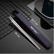 Metal reusable Chinese Korean Japanese chopsticks with pencil case for Food Sushi Rolls WORTHBUY SUS 316L 24 cm Metal reusable Chinese Korean Japanese chopsticks with pencil case for Food Sushi Rolls WORTHBUY SUS 316L 24 cm